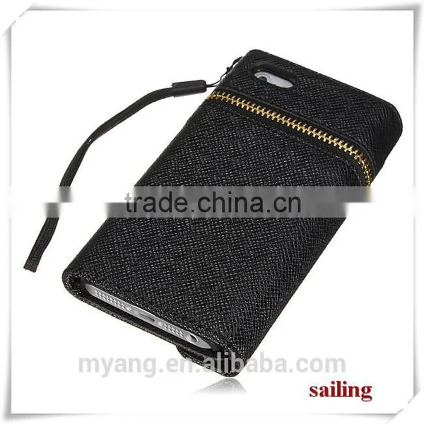Wholesale Luxury Zippered Leather Wallet Flip Case For Apple Iphone 6 With Corsair, Eather Wallet Flip Case For Iphone 6 photo-6