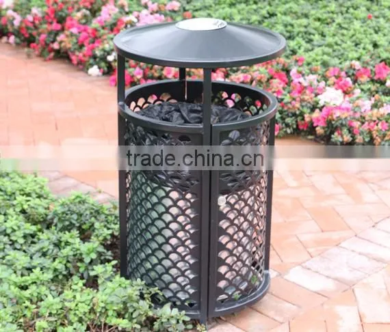 Arlau Outdoor Metal Steel Roadside Garbage Bins photo-4