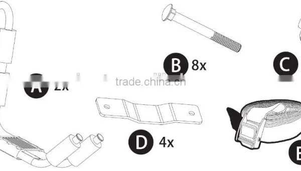 Universal Kayak Roof Rack J Bar/Universal Kayak Roof Rack J-Bar Carrier Canoe Boat Surf Ski Roof Top Mount Car SUV Crossbar photo-2