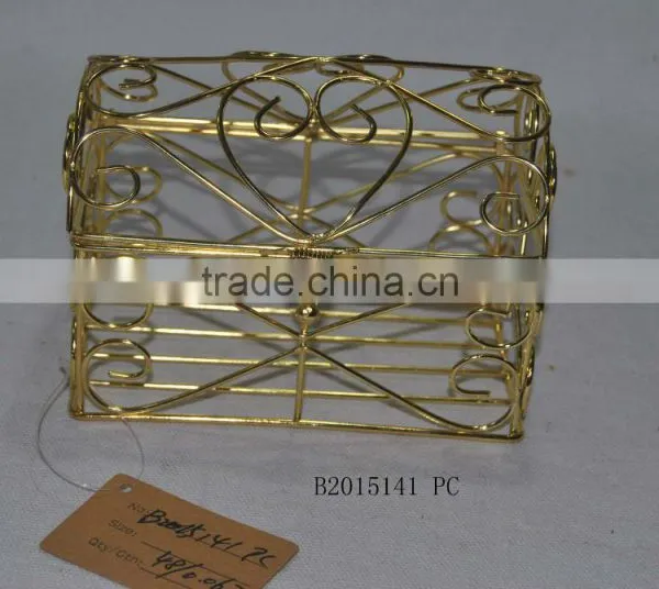 Rectangular Gold Chrome Basket photo-4