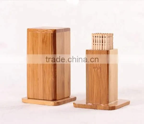 Natural Bamboo Color Tableware Antique Toothpick Holder photo-4