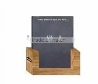 Wooden Menu Holder Holder A4 A5 Menus With Acrylic Pocket to Hold Insert photo-4