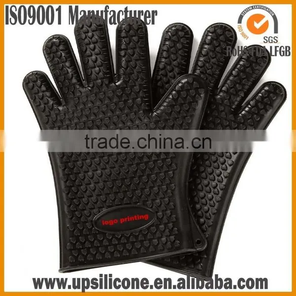 Hot Selling FDA Standard Heat Resistant Oven Mitts Silicone photo-5