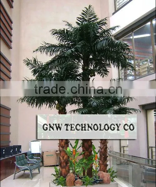 GNW 12ft High Artificial Plastic All Kinds of Outdoor Palm Trees Plants for Park Landscaping Decoration photo-3