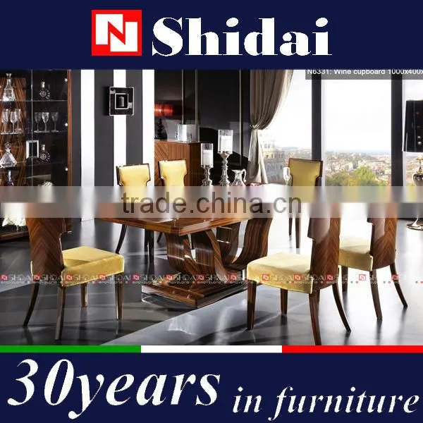 Ebony Lacquer Dining Furniture, Royal Dining Room Furniture, High End Furniture Dining Room Sets