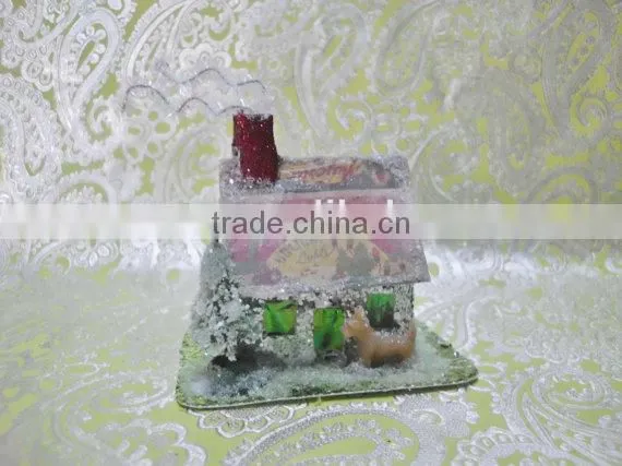 Vintage Putz House for Christmas Village With Scotty Dog photo-4