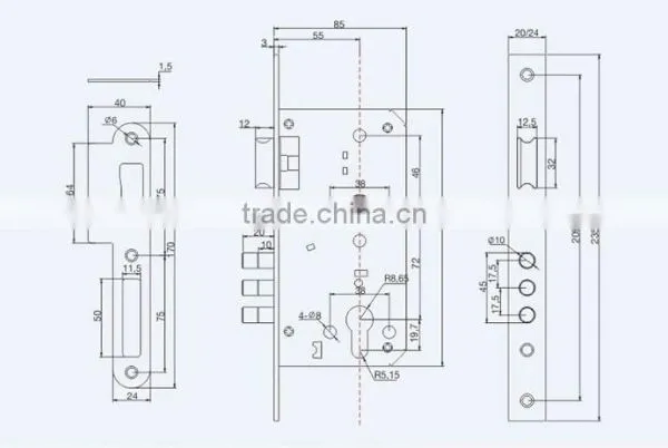Best Sale and New Model Safe Lock Body 55x72 photo-2