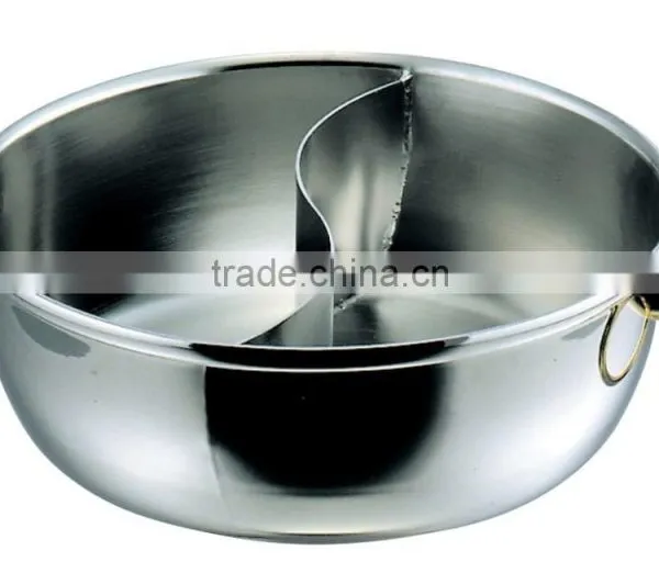 Royal Cladex Shabu Shabu Pot Without Lid Copper Plating Finishing Stainless Steel Finishing With Sealed Partition photo-2