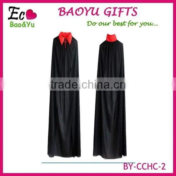 Halloween Black Death Large Party Long Black and Red Cloak Hooded Long Black Devil Cloak photo-3