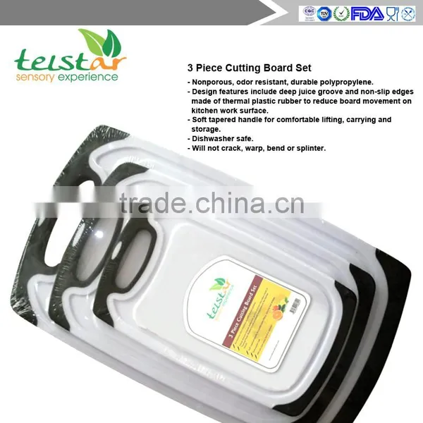 Hot Selling Antimicrobial Non Slip Flexible pp Chopping Board Cutting Board Set photo-2
