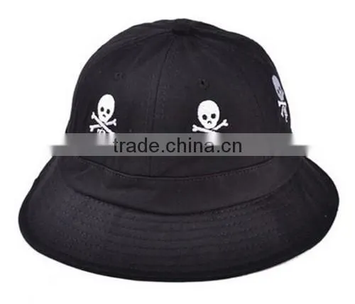 Custom Personality Embroidery Logo Black Bucket Hat photo-3
