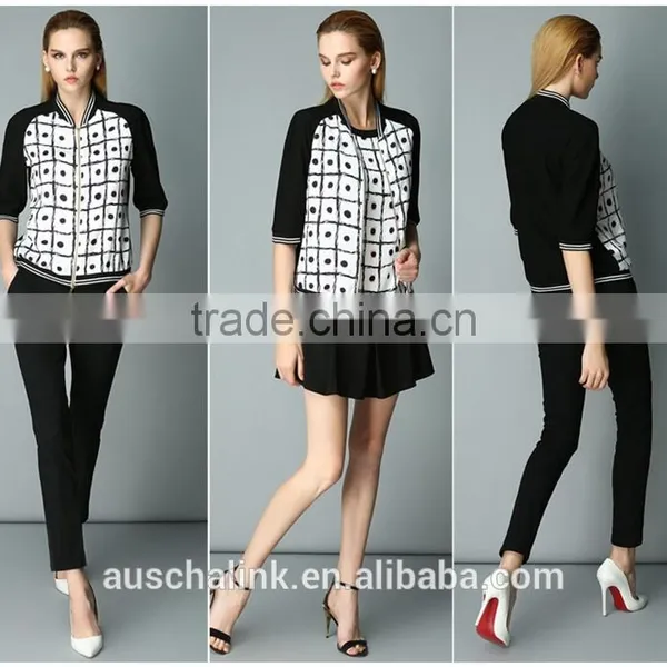 Autumn Outdoor Fashion Stylist Dot Print Patched Jacket Wholesale photo-6