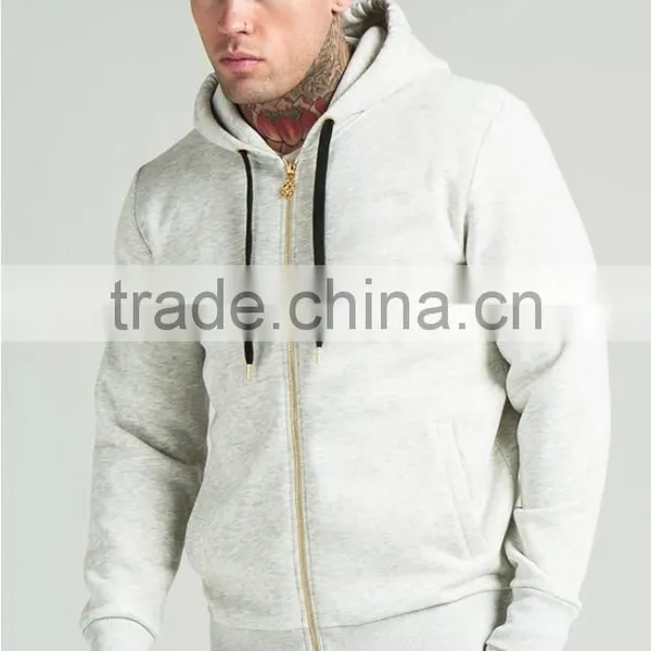 Quality Cotton Jersey Tracksuits Plain Cream Tracksuit Zipper up Tracksuit photo-3