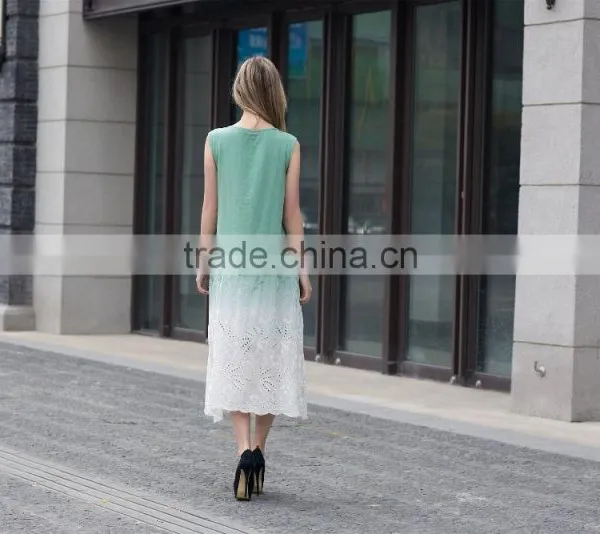 Women's Gradient Summer Dress Sleeveless Dress photo-3