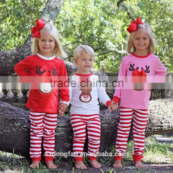 Wholesale Christmas Pajamas Clothing Children Reindeer Nightgown Boys And Girls Cute Sleepwear photo-2