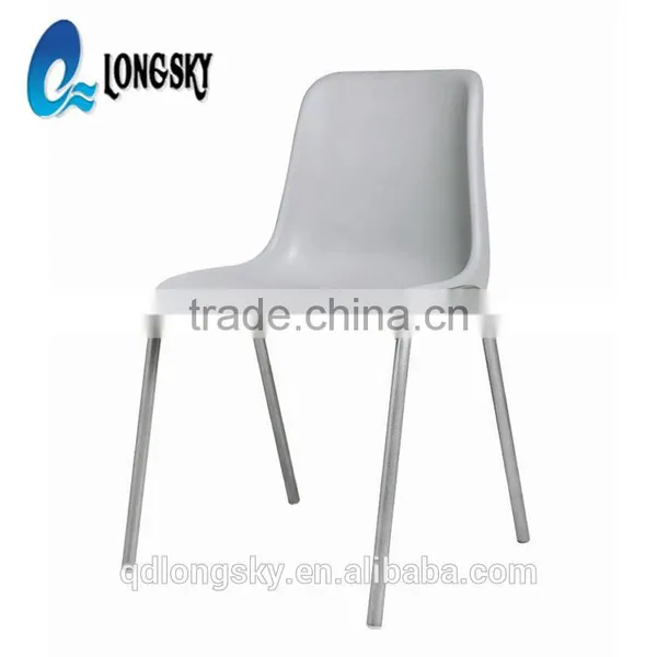 LS-4004 New Plastic School Chair With Steel Frame PP Cheap Plastic Restaurant Chair photo-3
