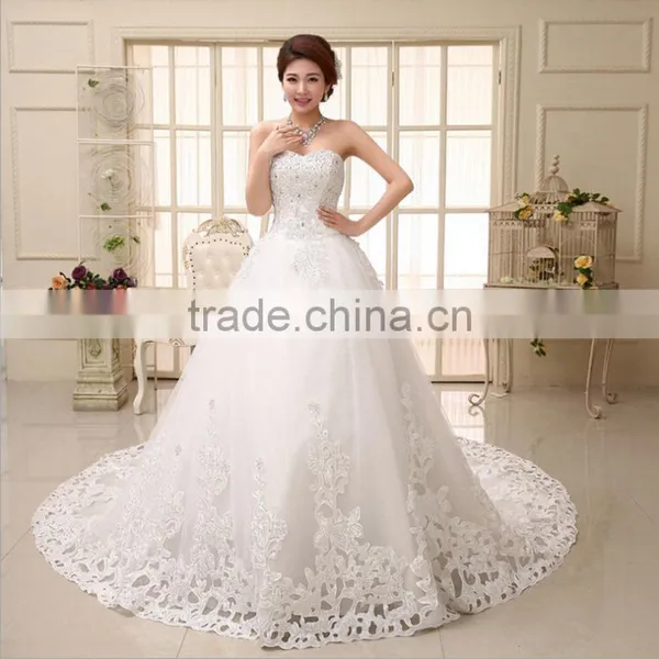 A Line Wedding Dresses Off Shoulder Pleated Lace Vintage Dress photo-2