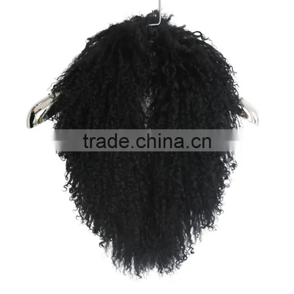 Myfur Ladies Real Mongolian Lamb Fur Collar for Women Coat Trimmed photo-3