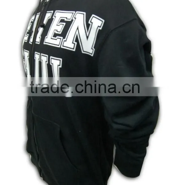Great Workmanship Screen Print Classic Men Leisure Zipper Sweatshirt photo-2