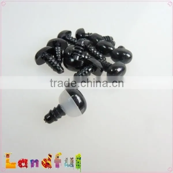 10mm Handmade Toy Craft Doll Black Safety Plastic Oval Nose photo-2