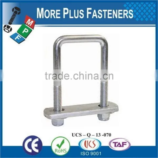 Made In Taiwan Gibraltar Black Phosphate Zinc Plated Square Bend U Bolt photo-4