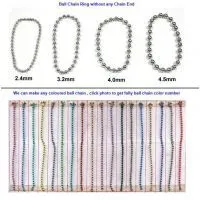 Bead Chain, Ball Chain, Steel Chain, Metal Chain, Bolt Ring Clasp photo-2