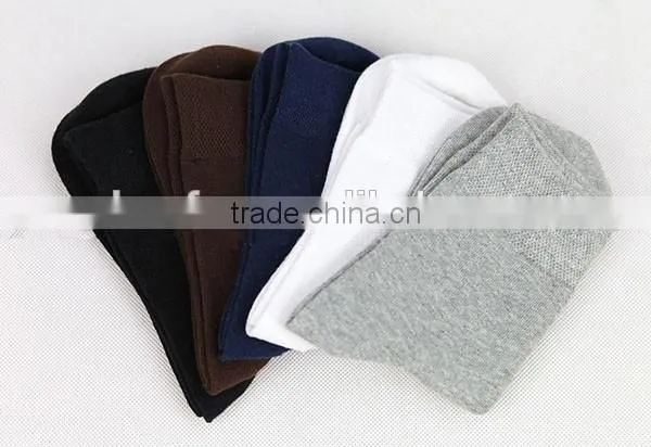 Autumn&winter Solid Colod 100%cotton Men Tube Socks photo-5