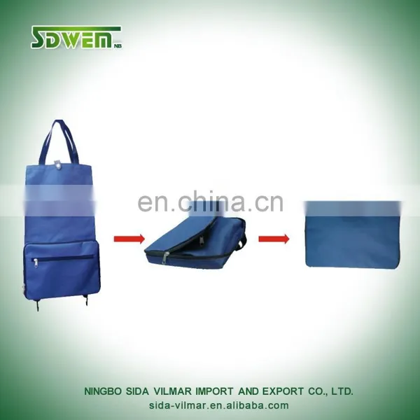 Folding Plastic Reusable and Gife Shopping Promotional Basket Trolley Cart photo-4