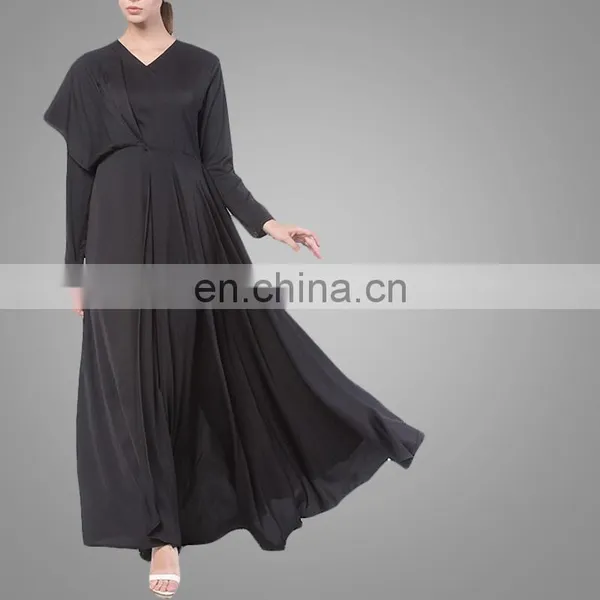 High Quality Chiffon Long Sleeves Maxi Dress Beautiful Muslim Women Abaya photo-2
