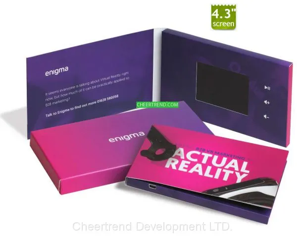 Best Quality Hardcover A5 Brochure 4.3 Inch TFT Lcd Video Greeting Card, Lcd Video Cards, Video Brochure photo-5