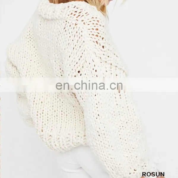 Oversized Sweater Tunics for Women of Long Sleeve Apricot Knit Ladies Tops With Latest Chunky Handmade Design as Crochet photo-2