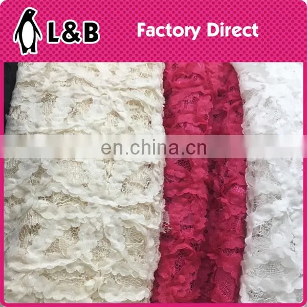 Top-fashion Elegant Flower Chiffon Lace Embroidered Fabric photo-4