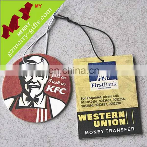 Advertising Crafts Custom Paper Car Air Freshener Wholesale