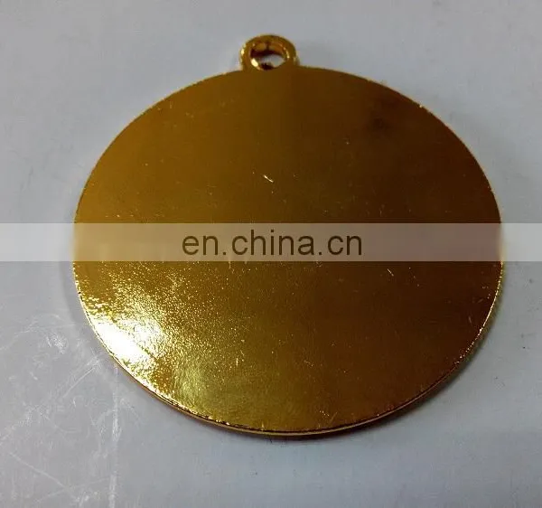 Wholesale Oliver Leaf Blank Iron Medal in Shiny Gold Plating photo-5