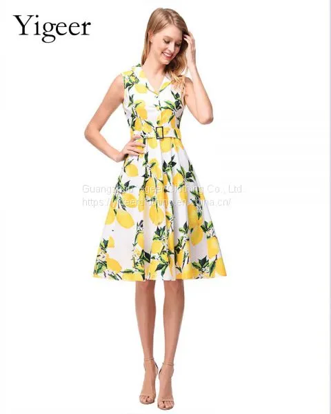 Vintage Sleeveless Printed Floral A-line Midi Dress photo-2