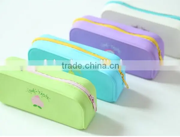 Stock!Silicone Pencil Bag School Office Silicone Pen Cases / Wholesale Colorful Pencil Bag photo-5