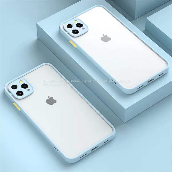 Shockproof Armor Matte Case For IPhone 12 11 Pro Xs Max XR X 6 7 8 Plus SE Mini Luxury Silicone Bumper Clear Hard PC Cover Funda photo-4