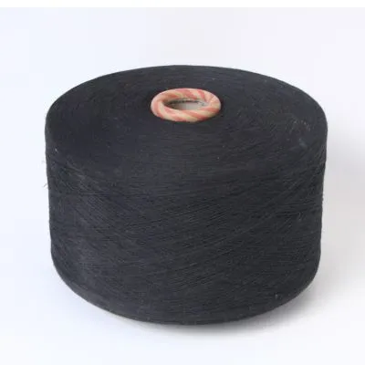 Hot Sale Ne20s/1 Black China Yarn Spun Mill Dyed Recycle Cotton Yarn for Socks photo-2