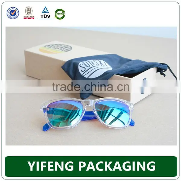 Custom Plain Kraft Brown Paper Packaging Sunglasses Box photo-2