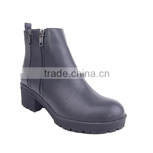 2016 New Arrival Fast Supplier Classic Available Make Your Own Mid Heel Zipper Boots photo-2