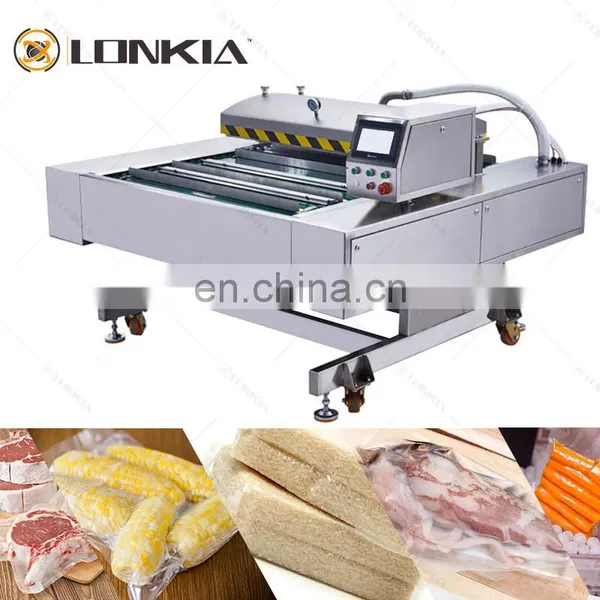 LONKIA Conveyor Rolling Belt Micro-computer Control Vacuum Packing Machine / Rolling Vacuum Bags for Packaging Machine photo-3