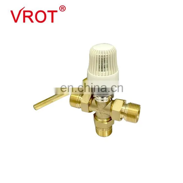 Custom Heating Control Dn25 Three Way Water Automatic Thermostatic Mixing Brass Valve photo-3