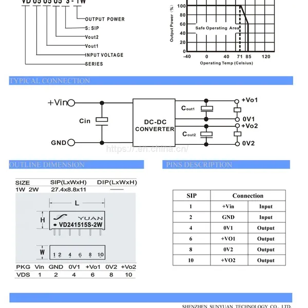 1W, 2W 4-24VDC Fixed Input, Regulated Single Separate Output DC DC Converter IC photo-4