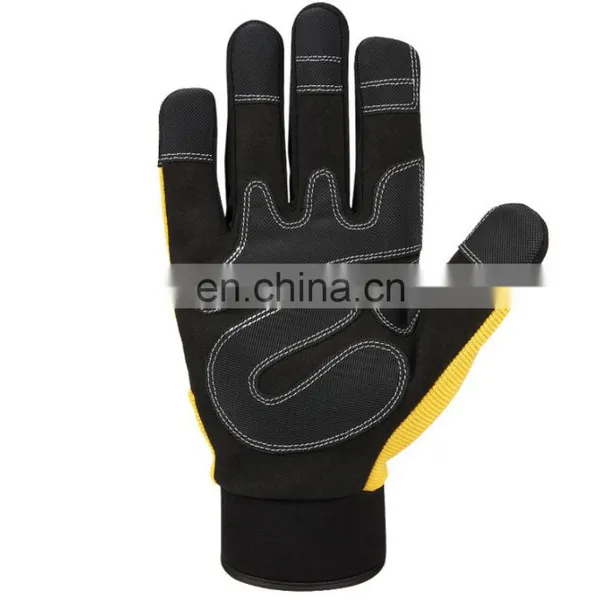 High Quality Heavy Machinery Anti Cutting Impact Work Safety Leather Gloves photo-5