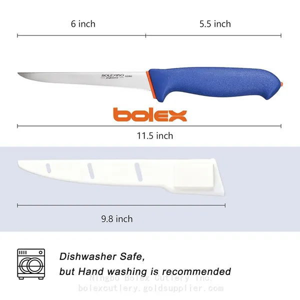 Boning Knife, Flexible Straight Blade Processing Knife, Hunting Camping Knife，Super Sharp Fillet Knife, German Stainless Steel Chef Knife Softgrip, Prep Chicken & Fish With Ease photo-4