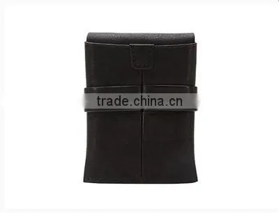 Customize Italian Leather Card Holder Men Business Card Pocket photo-3