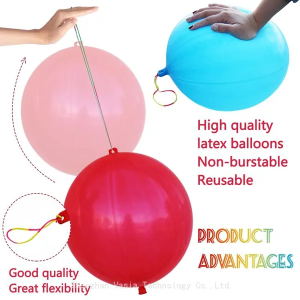 Colorful Inflatable Punch Balloon Rubber Band Handle for Festive Christmas Entertainment photo-4