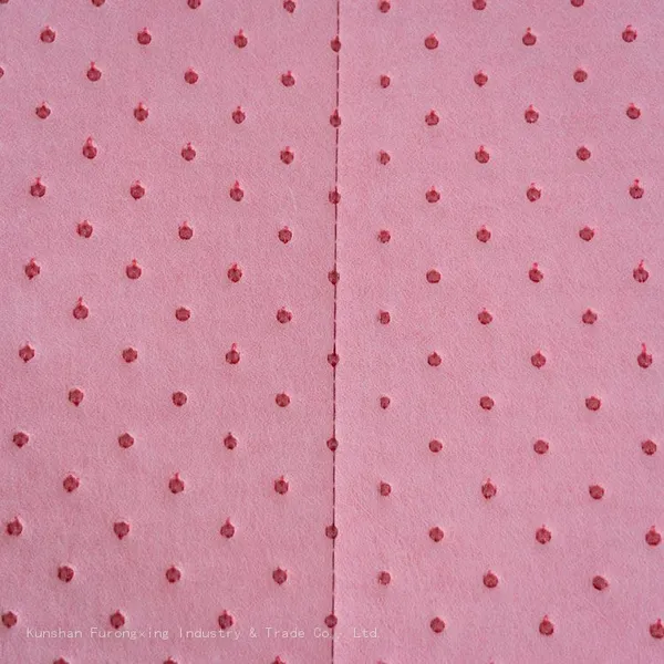 Pink Color Perforated Chemical Spill Absorbent Sheet Pads For Laboratory photo-4