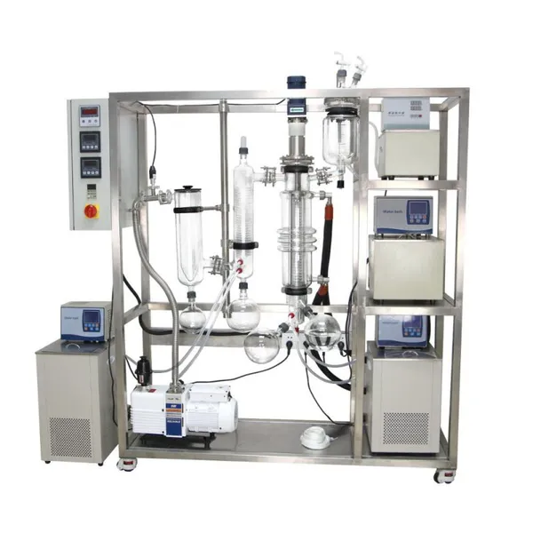 Industrial Short Path Distillation Kit Steam Oil Molecular Vacuum Distillation Equipment Essential Oil Distiller