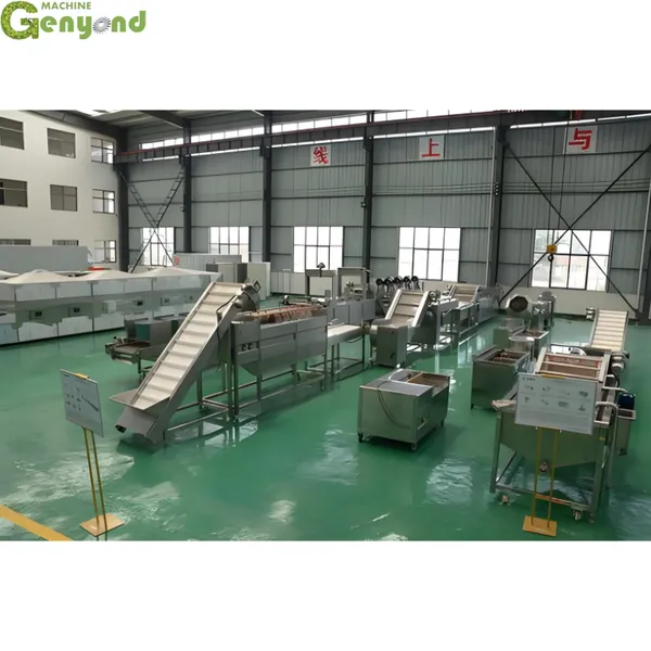 Genyond 100-1000 Kgs/H Automatic or Semi-Automatic Frozen French Fries Processing Line/ Potato Chips Making Machine photo-6